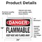 Signmission Flammable Keep Heat and Flames Away Danger Sign, Vinyl Decal, 24in W x 18in L, 2PK OS-2PACK-DS-D-1824-L-19367 - alternate 4